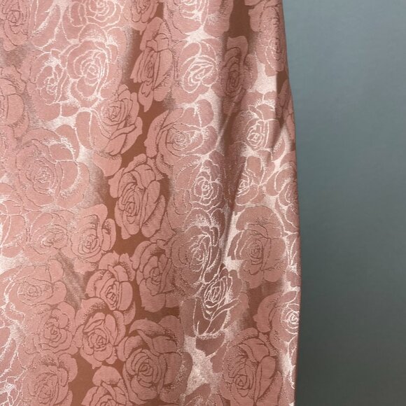 Lulus Dress Cowl Neck Pink Floral Print Iridescent Size Small Midi Side Slit - Picture 10 of 13